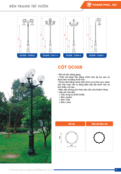 Cột đèn sân vườn DC05